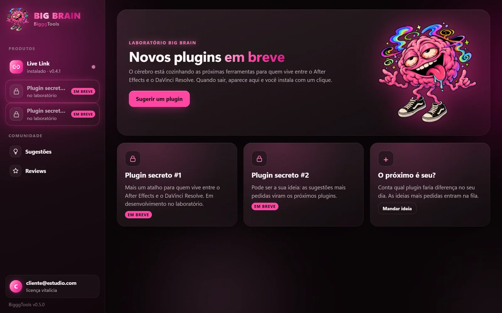 Plugins em breve no launcher